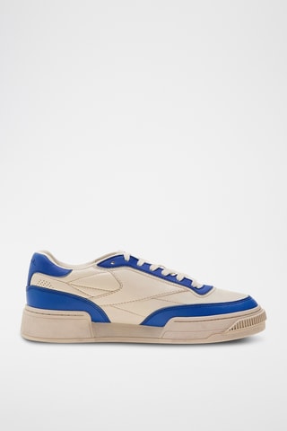 Sneakers in pelle Club LTD Vintage R - Bianco e indaco