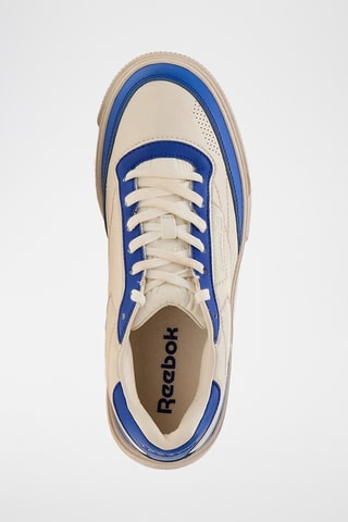 Sneakers in pelle Club LTD Vintage R - Bianco e indaco