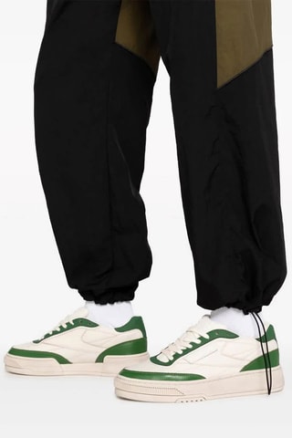 Leren Sneakers Club LTD Vintage R - Wit en Groen