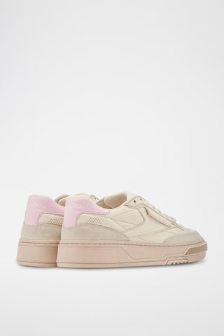 Sneakers in pelle Club LTD Vintage R - Ecrù e rosa