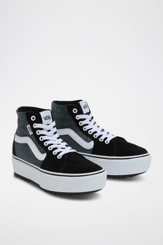 Zapatillas altas de nobuk con plataforma Filmore - Negro