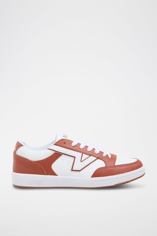 Zapatillas de piel Lowland - Marrón y blanco