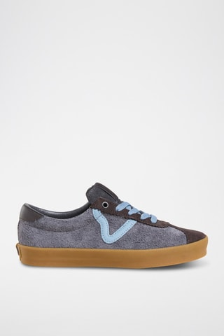 Zapatillas de piel Sport Low - Azul cobalto
