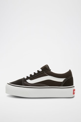 Zapatillas de piel con plataforma Old Skool Platform - Negro 