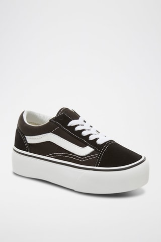 Zapatillas de piel con plataforma Old Skool Platform - Negro 