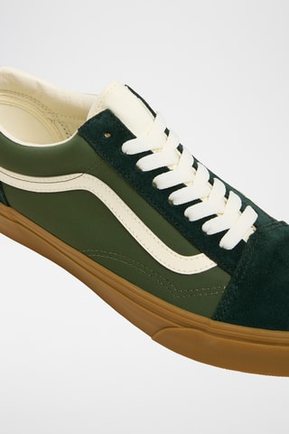 Zapatillas de piel Old Skool - Verde oscuro
