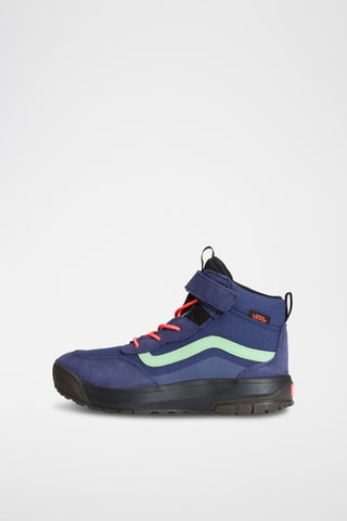 Zapatillas altas de nobuk MTE Mini Crest - Azul oscuro y coral