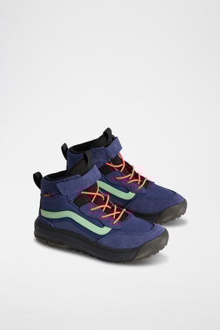 Zapatillas altas de nobuk MTE Mini Crest - Azul oscuro y coral