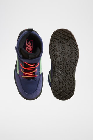 Zapatillas altas de nobuk MTE Mini Crest - Azul oscuro y coral