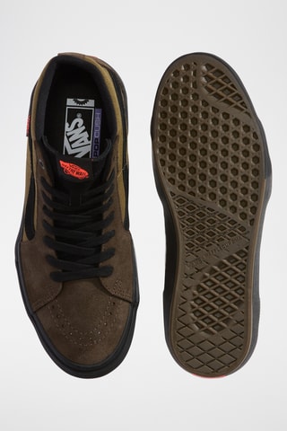 Zapatillas altas de nobuk BMX Sk8-Hi - Marrón oscuro y caqui