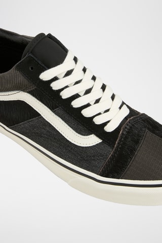 Zapatillas de piel Old Skool Patchwork - Gris oscuro y negro