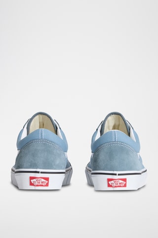 Zapatillas de piel Old Skool - Azul y blanco