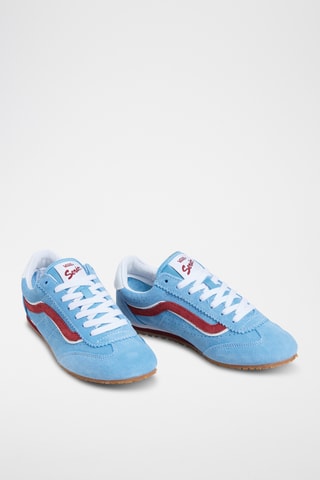 Sneakers in pelle scamosciata Super Lowpro - Azzurro