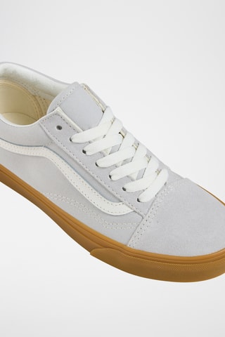 Zapatillas de piel Old Skool - Gris y blanco