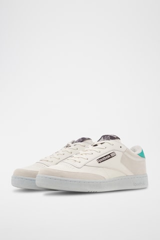 Nubuck Skateboardschoenen Club C - Wit