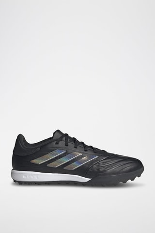 Botas de fútbol de piel Copa Pure 2 League Tf - Negro, blanco y plateado