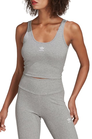 Kort Hemd Adicolor Essentials Rib Gemêleerd Grijs