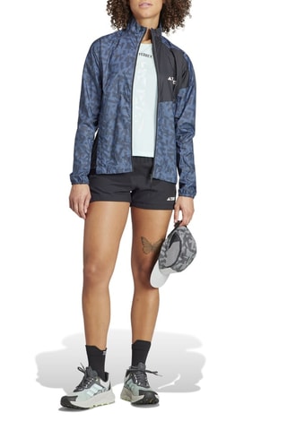 Cortavientos de trail Terrex Running - Negro y azul