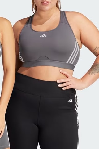 Sujetador deportivo push-up de entrenamiento PWRCT MS 3S - Gris oscuro