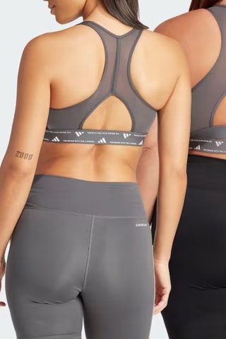 Sujetador deportivo push-up de entrenamiento PWRCT MS 3S - Gris oscuro