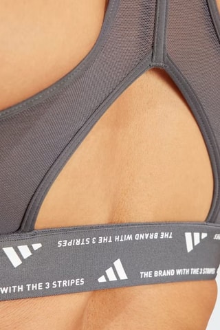 Sujetador deportivo push-up de entrenamiento PWRCT MS 3S - Gris oscuro