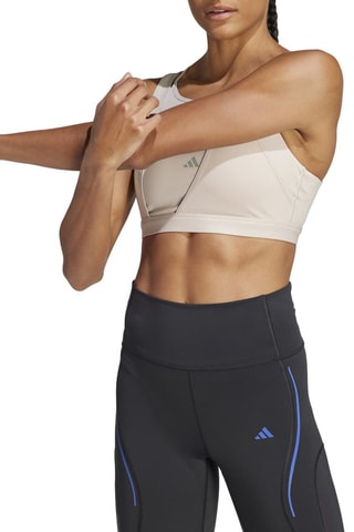 Sujetador deportivo de entrenamiento push-up Powerimpact Luxe - Beige