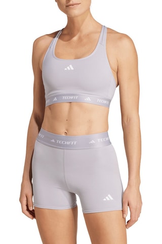 Sujetador deportivo de entrenamiento push-up Techfit - Gris