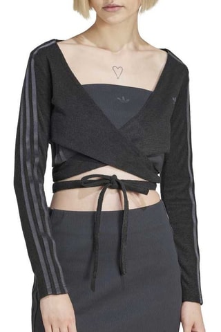 Crop top cruzado - Negro