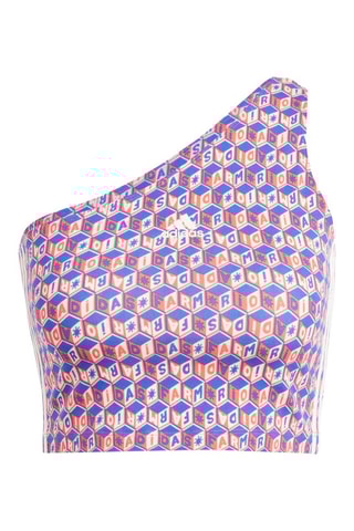 Crop top asimétrico Farm - Azul rey