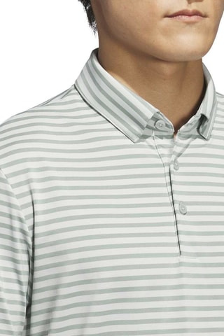 Polo de golf Ultimate365 Stripe - Gris y crudo