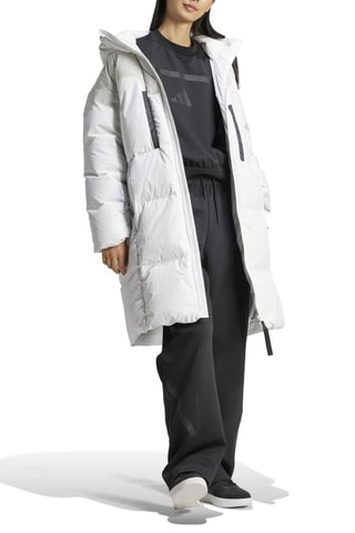 Anorak largo con capucha Myshelter - Blanco