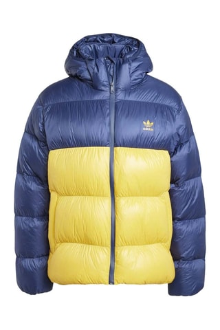 Gewatteerde Jas met Capuchon Adicolor Regen - Indigoblauw