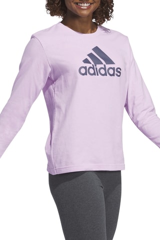 T-shirt W Bos Clasic LS - Lichtpaars 