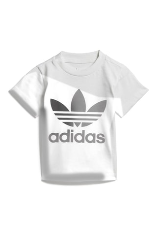 Camiseta Trefoil - Blanco y negro