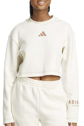 Sudadera corta All SZN - Blanco