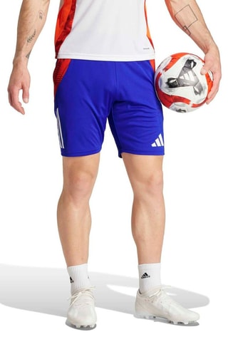 Short slim fit de entrenamiento Tiro 24 Competition - Azul rey