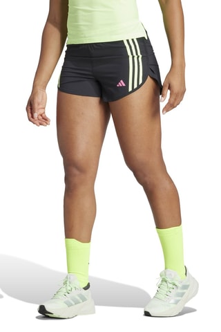 Hardloopshort OE 3Srt- Zwart, geel en roze