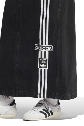 Falda larga vaquera de talle alto Adibreak - Negro