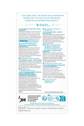 100 cápsulas - Espresso Santorini sunset - Intensidad 7 - 10 x 10 cápsulas L'OR ESPRESSO