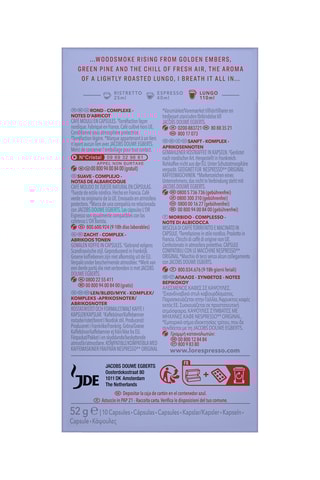 100 cápsulas Espresso Scandinavia lungo - Intensidad 7 - 10 x 10 cápsulas L'Or Espresso