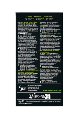 100 cápsulas - Espresso Dubai chocolate - Intensidad 5 - 10 x 10 cápsulas L'Or Espresso