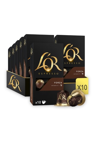 200 cápsulas - Café Forza - Intensidad 9 - 20 x 10 cápsulas L'Or Espresso