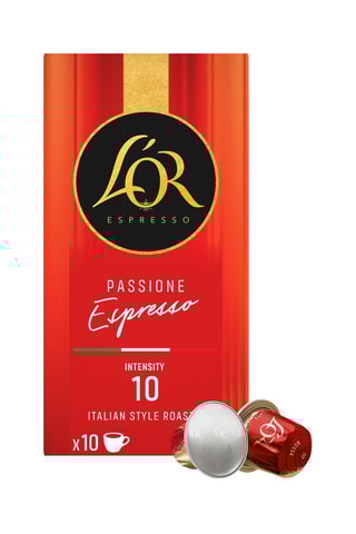 100 cápsulas - Café Passione Espresso - Intensidad 10 - 10 x 10 cápsulas L'Or Espresso