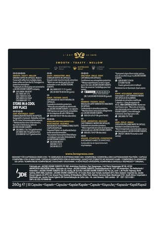 200 cápsulas - Café Delizioso - Intensidad 5 - 10 x 20 cápsulas L'Or Espresso