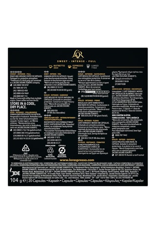 200 cápsulas - Café Or rose - Intensidad 7 - 10 x 20 cápsulas L'Or Espresso