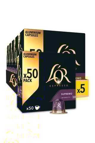 250 cápsulas - Café Supremo - Intensidad 10 - 5 x 50 cápsulas L'Or Espresso