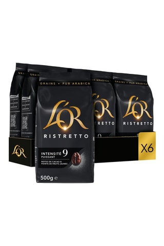 6 x 500 g - Café en grano L'Or Ristretto - Intensidad 9