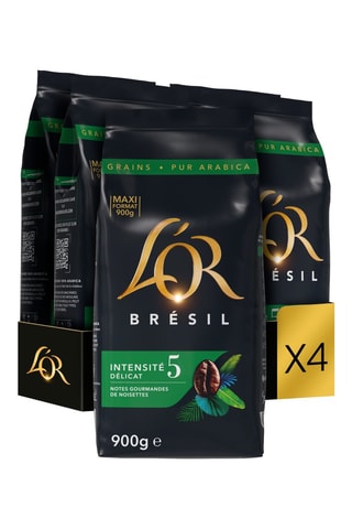 8 x 900 g - Café en grano L'Or Brasil - Intensidad 5