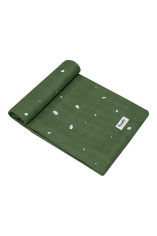 3 muselinas de fibra de bambú Dino - Amarillo y verde