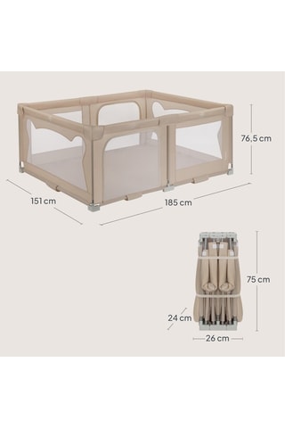 Zona de juegos infantil - Beige - 151 x 185 x 76,5 cm - De recién nacido a 4 años